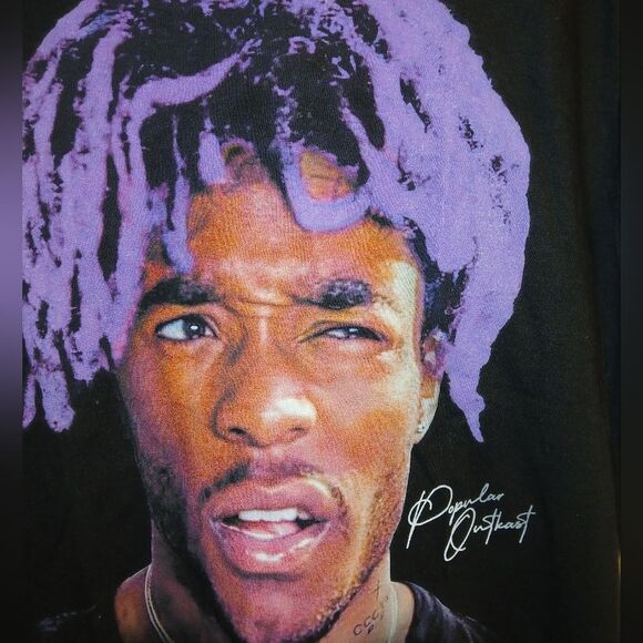 Uzi Vert Band Music Tee Black and Purple Graphic T-Shirt - Picture 2 of 4